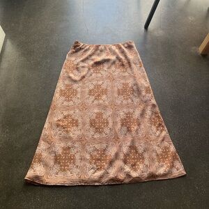 BP Tan A-Line Midi Skirt